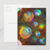 Op luchtdruppel iriserende verbluffende grillige b feestdagenkaart (Voorkant / Achterkant)