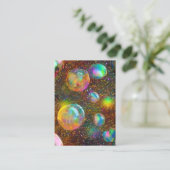 Op luchtdruppel iriserende verbluffende grillige b visitekaartje (Staand voorkant)