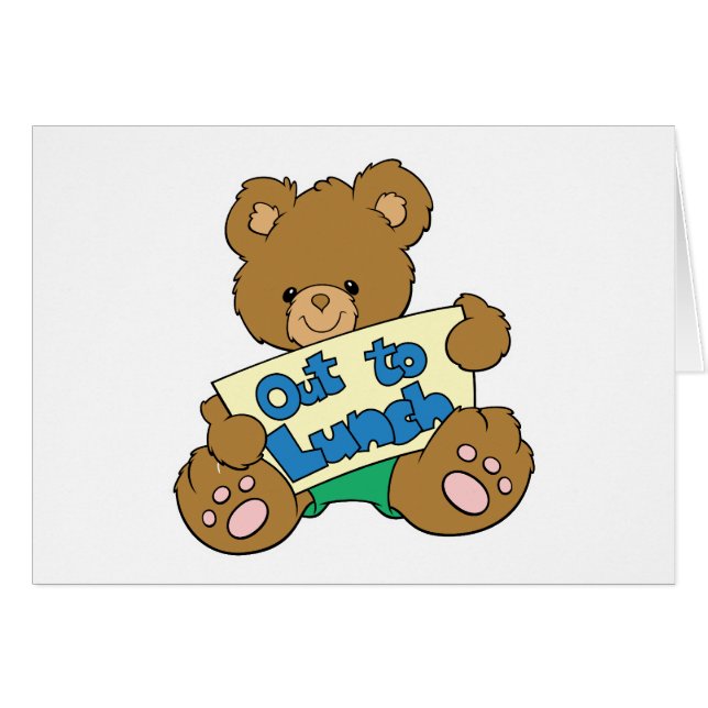 Op Lunch Teddy Bear (Voorkant Horizontaal)