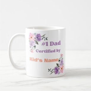Op maat "#1 Papa Gecertificeerd door de naam van h Koffiemok