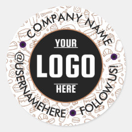 Op maat 3x3" Ronde Vinyl Waterdichte Zakelijke Sticker