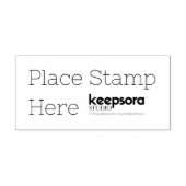 Op maat 7,4 cm x 3,6 cm  zelfinktende stempel (Design)