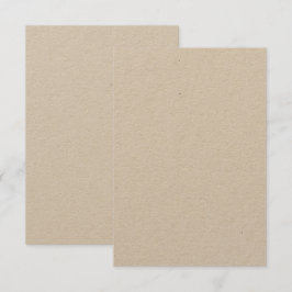 Op maat 89mm x 127mm Kraft | Eco-Vriendelijk Mat Kaart