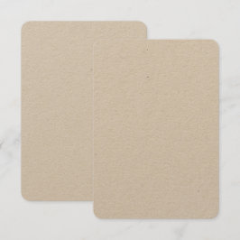 Op maat 89mm x 127mm Kraft uitnodigingen afgeronde