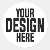 Op maat bedrukt logo klein bedrijf gepersonaliseer ronde sticker (Voorkant)