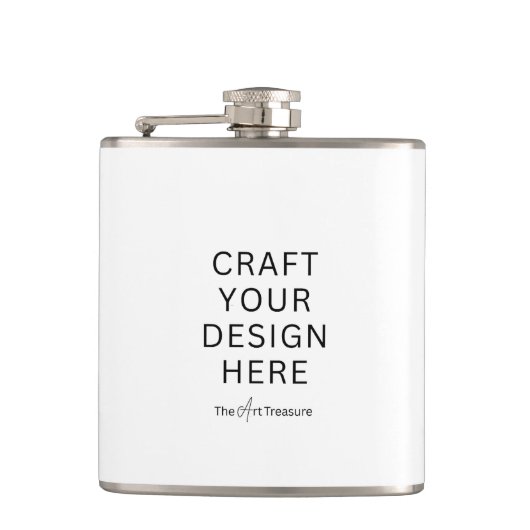 Op maat bedrukte fles – Upload uw eigen ontwerp Heupfles (Voorkant)