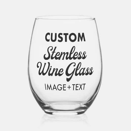 Op maat bedrukte gepersonaliseerde Stemless Wine G Wijnglas Zonder Voet (Links)