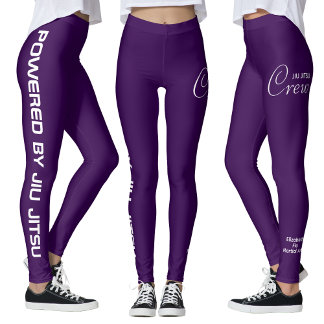 Op maat bedrukte Jiu Jitsu Crew Paarse Spats Leggings