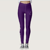 Op maat bedrukte Jiu Jitsu Crew Paarse Spats Leggings (Voorkant)