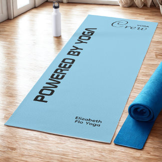 Op maat bedrukte Yoga Crew Babyblauw Yogamat