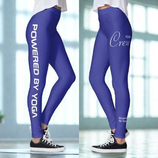 Op maat bedrukte yoga crew deep blue leggings