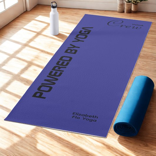 Op maat bedrukte yoga crew deep blue yogamat