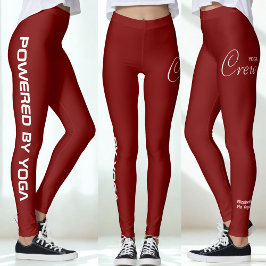 Op maat bedrukte yoga crew deep rood leggings