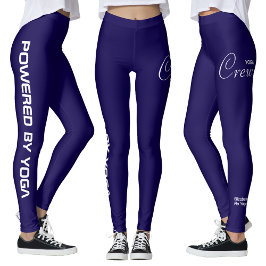 Op maat bedrukte yoga crew donkerblauw leggings