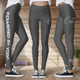 Op maat bedrukte yoga crew donkergrijs leggings