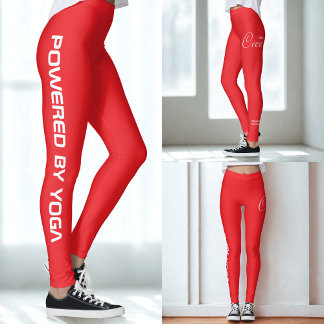 Op maat bedrukte yoga crew felprood leggings