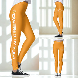 Op maat bedrukte yoga crew helder oranje leggings