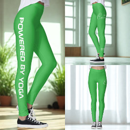 Op maat bedrukte yoga crew Kelly groen Leggings