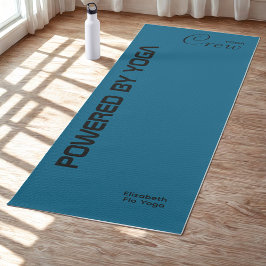 Op maat bedrukte yoga crew oceanblauw yogamat
