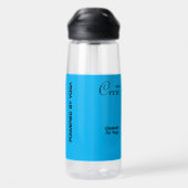 Op maat bedrukte yogacrew Azure Blue Waterfles (Achterkant)
