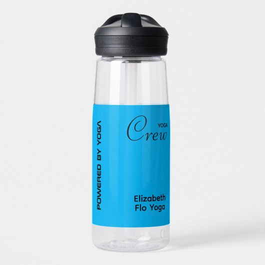 Op maat bedrukte yogacrew Azure Blue Waterfles (Voorkant)