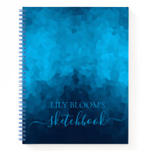 Op Maat Blauwe Mozaïek Geometrisch Patroon