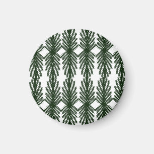 Op maat Bosgroene grenenboom Abstract patroon Magneet