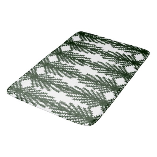 Op maat bosgroene pijnboom abstract patroon badmat (Gekanteld)
