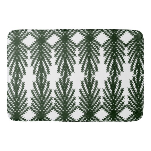 Op maat bosgroene pijnboom abstract patroon badmat (Voorkant)