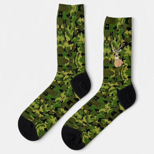 Op maat camouflage whitetail bemanning sokken (Links)