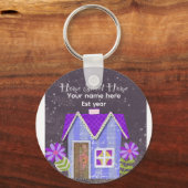 Op Maat De Handtekening Whimsy (Roze & Turkoois) S Sleutelhanger (Voorkant)