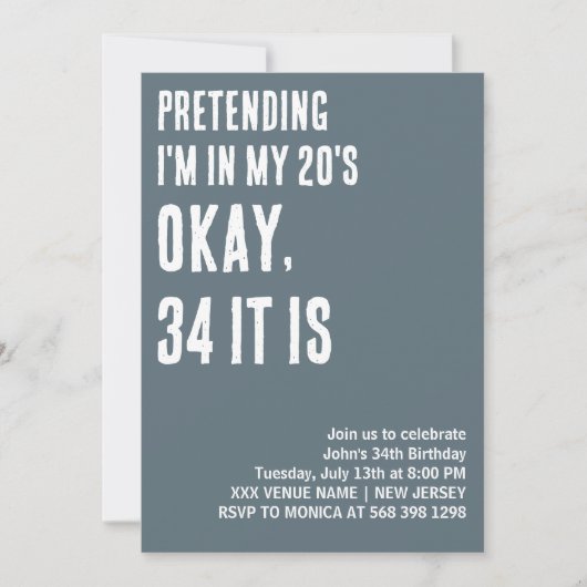 OP MAAT DOEN ALSOF IK IN MIJN TWINTIGJARIGE VERJAA KAART (Voorkant)