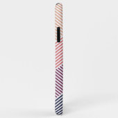 Op maat donkerblauw magenta rood oranje streeppatr Case-Mate iPhone case (Achterkant/rechts)