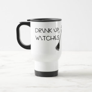 Op maat DRINK OP Heksen Bezem Grappig Cadeau Esthe Reisbeker