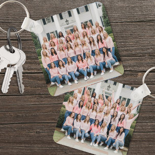 Op Maat Dubbelzijdig Twee Foto's Sleutelhanger