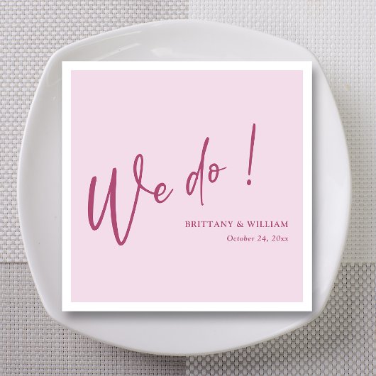Op maat elegant roze op blozende We Do-scriptie-hu Servet