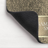 Op maat elegante metalen gouden glitters muismat (Hoek)