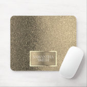 Op maat elegante metalen gouden glitters muismat (Met muis)
