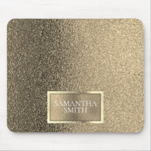 Op maat elegante metalen gouden glitters muismat