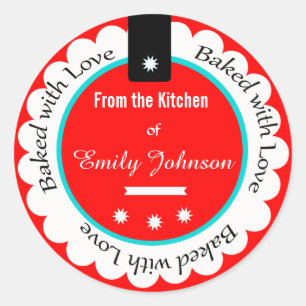 Op maat gebakken met liefde Stickers geschenk Labe