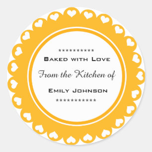 Op maat gebakken met liefde Stickers geschenk Labe