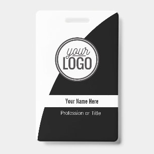 Op maat gebogen kleurblok professioneel naamkaartj badge