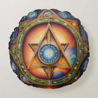 Op maat geborstelde polyester ronde sierkussen (40 rond kussen