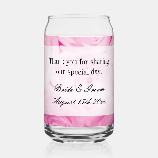 Op maat gedrukt blik glas voor bruiloft (Achterkant)