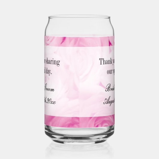 Op maat gedrukt blik glas voor bruiloft (Rechts)