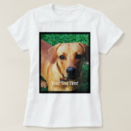 Op maat gedrukt foto en tekst t-shirt