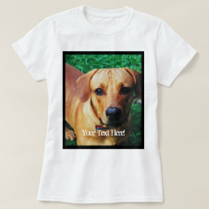 Op maat gedrukt foto en tekst t-shirt