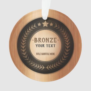 OP MAAT GEDRUKTE DIY-MEDAILLE Brons VOEG UW LOGO T Ornament