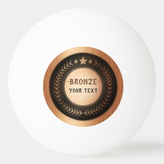 OP MAAT GEDRUKTE DIY-MEDAILLE Brons VOEG UW LOGO T Pingpongbal (Voorkant)