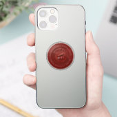 Op maat gemaakt 3D bewerkbaar rood wascertificaat Sticker (Telefoon)
